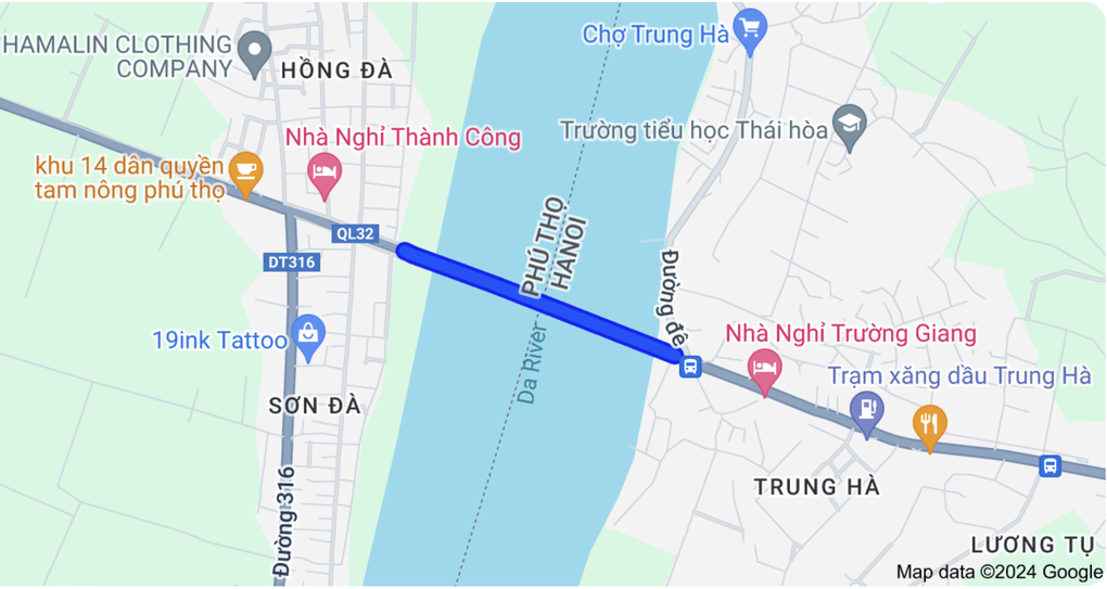 Cho phép ô tô dưới 7 chỗ qua cầu Trung Hà nối Hà Nội - Phú Thọ - 2