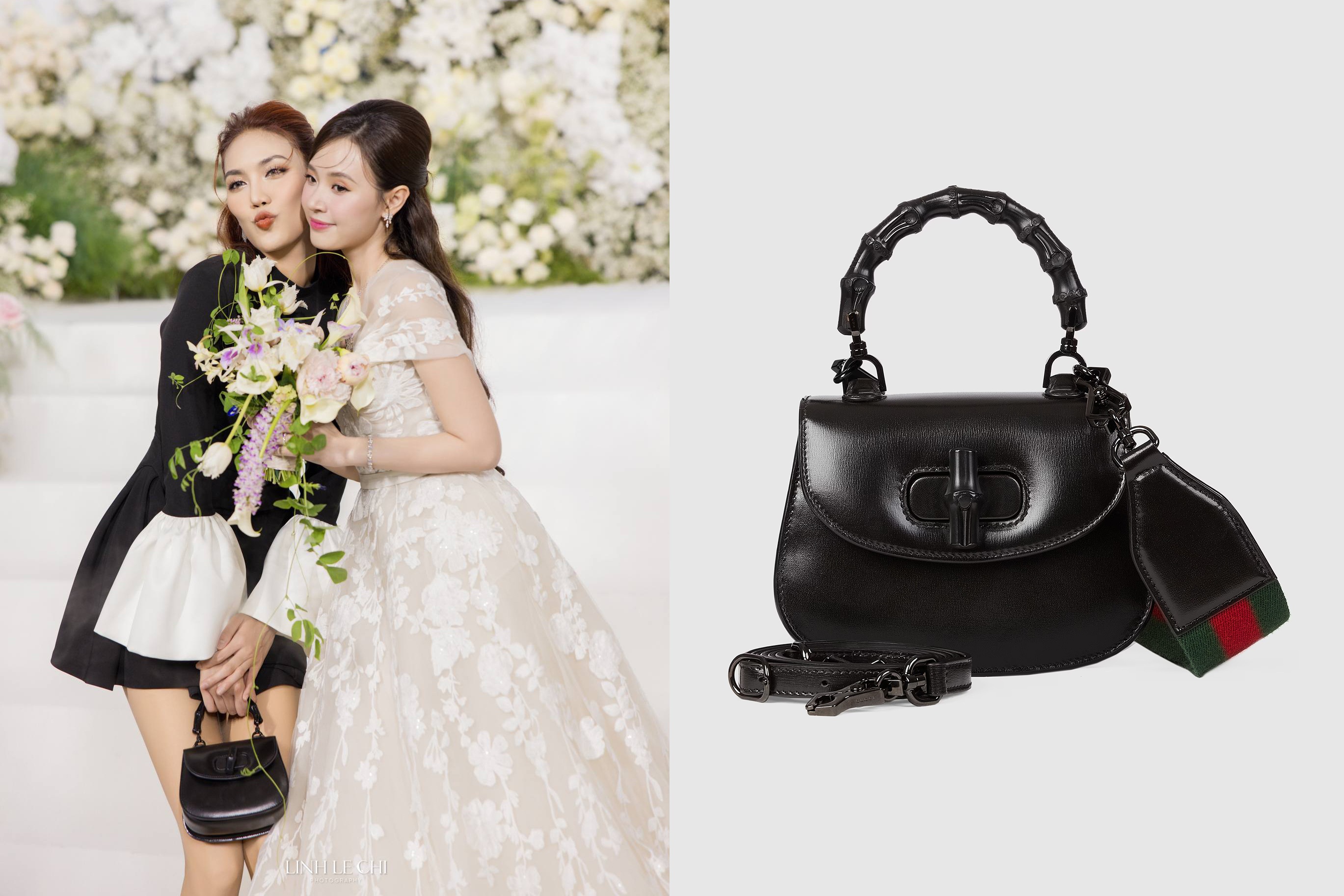 View - Nhã Phương, Sĩ Thanh xách túi Dior hơn 140 triệu đồng đến đám cưới Midu | Báo Dân trí