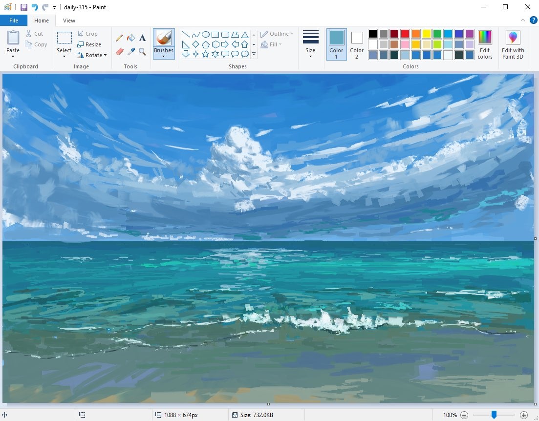 Khó tin những bức họa tuyệt đẹp này vẽ bằng phần mềm Microsoft Paint - 4