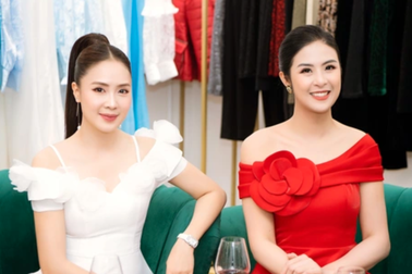 Hồng Diễm đọ dáng quyến rũ bên hoa hậu Ngọc Hân