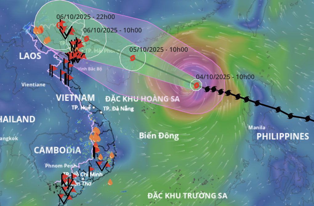 Bão Matmo có thể đạt cấp 13 trưa 5/10, đi vào Vịnh Bắc Bộ - 1 Bão Matmo có thể đạt cấp 13 trưa 5/10, đi vào Vịnh Bắc Bộ - 1