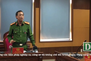 Đại tá Trần Mưu - Phó Giám đốc Công an TP Đà Nẵng thông tin quá trình xác định và bắt tạm giữ đối tượng liên quan vụ vali chứa thi thể trôi trên sông Hàn