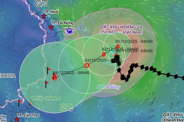 Bão Koto khả năng suy yếu trước khi vào Gia Lai - Khánh Hòa