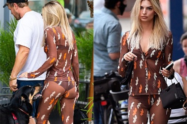 Choáng với trang phục xuyên thấu của Emily Ratajkowski