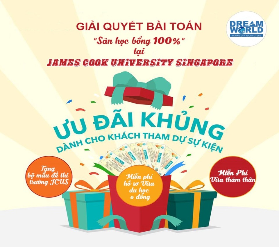Cơ hội “rinh” học bổng 100% học phí từ Đại học James Cook Singapore - 1 Cơ hội “rinh” học bổng 100% học phí từ Đại học James Cook Singapore - 1