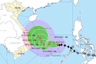 Bão Koto có thể đạt cực đại cấp 11, sẽ giảm cấp từ ngày 29/11