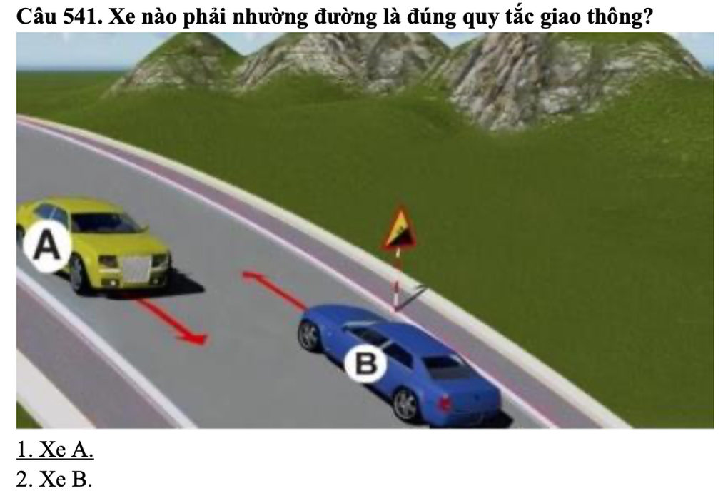 Xe xuống dốc hay xe lên dốc phải nhường đường khi tránh nhau? - 1 Xe xuống dốc hay xe lên dốc phải nhường đường khi tránh nhau? - 1