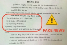 Mạo danh trường, thông báo tân sinh viên đóng học phí gần 87 triệu đồng