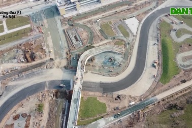 Hà Nội: Được trải thảm nhựa, đường đua F1 dần "hiện hình"