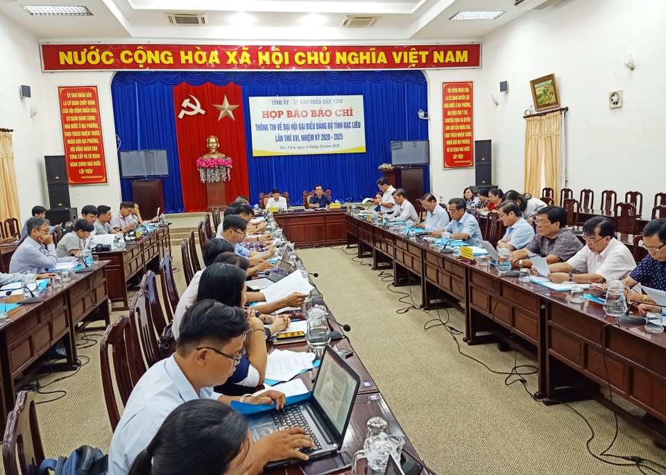 Bạc Liêu họp báo đại hội Đảng bộ tỉnh lần thứ XVI - 1 Bạc Liêu họp báo đại hội Đảng bộ tỉnh lần thứ XVI - 1
