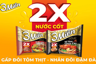 Mì 3 Miền nâng cấp nước cốt 2X gấp đôi đậm đà