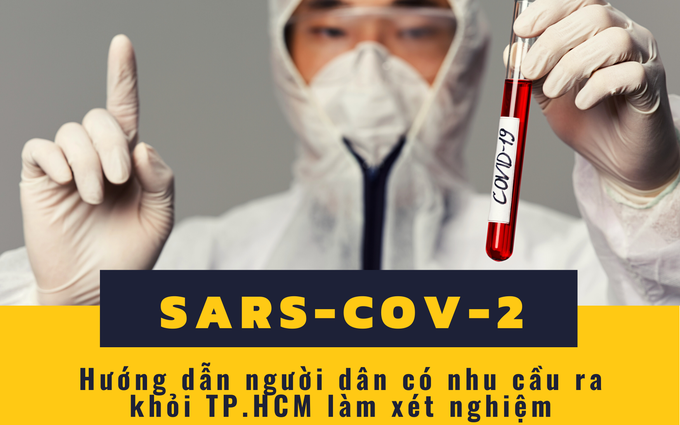 Hướng dẫn người dân làm xét nghiệm SARS-CoV-2 khi có nhu cầu ra khỏi TP.HCM