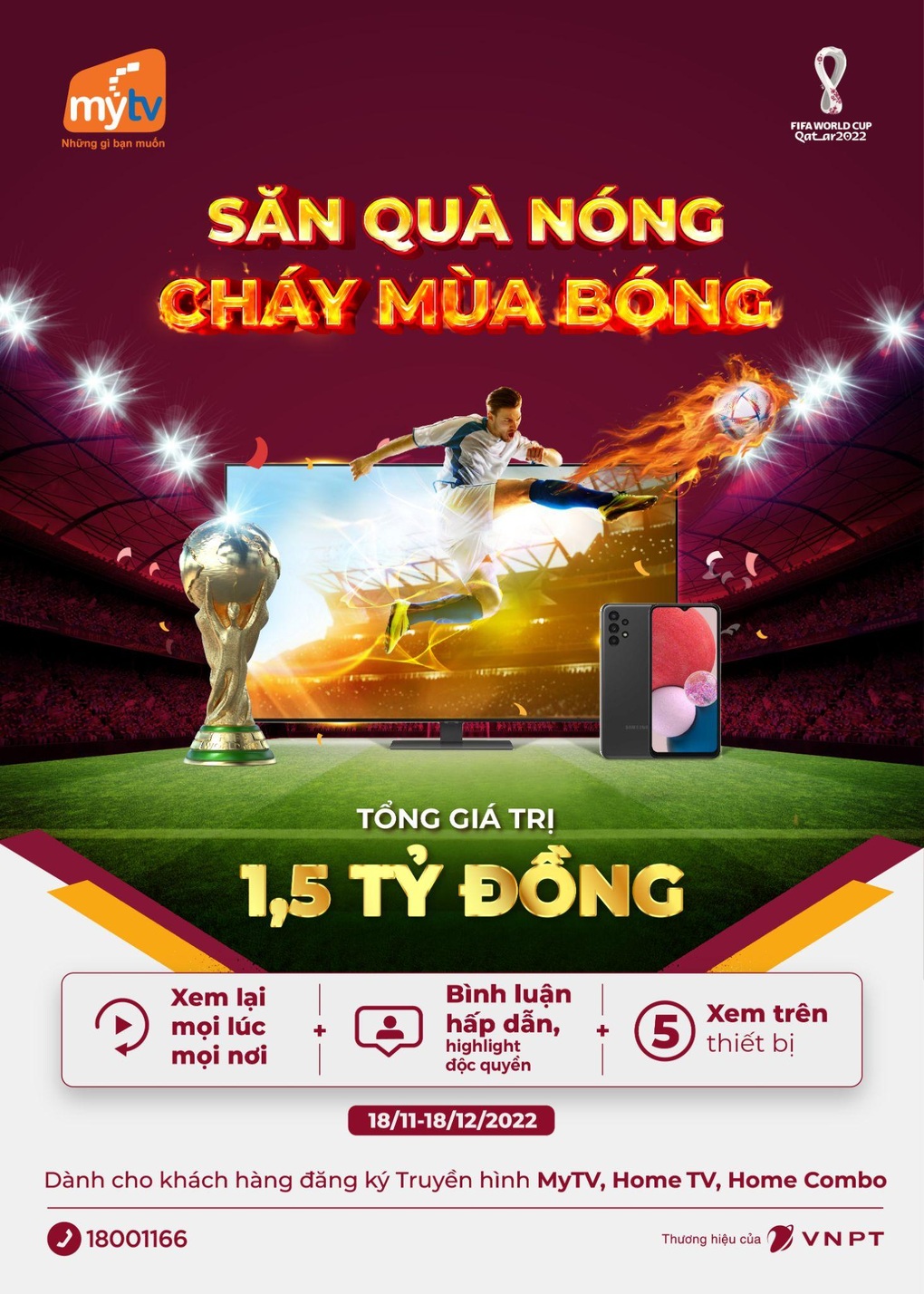 Khởi tranh World Cup 2022, MyTV tung ưu đãi Săn quà nóng - Cháy mùa bóng - 1 Khởi tranh World Cup 2022, MyTV tung ưu đãi Săn quà nóng - Cháy mùa bóng - 1