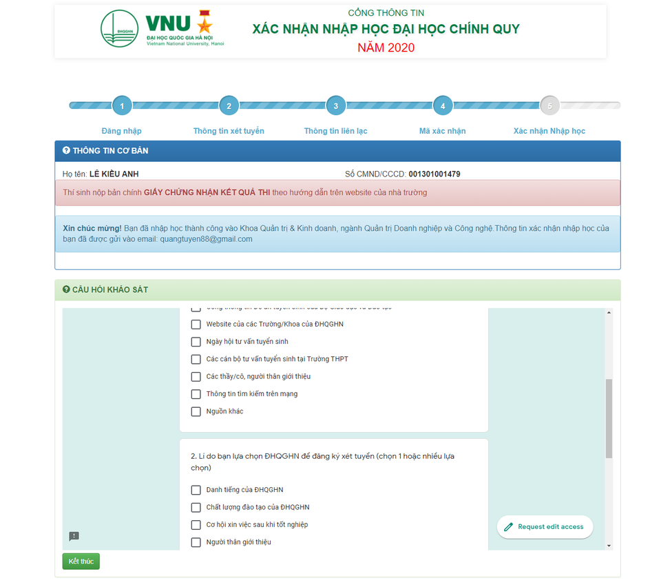 ĐH Quốc gia Hà Nội: Thí sinh nhập học trực tuyến, không phải đến trường - 7 ĐH Quốc gia Hà Nội: Thí sinh nhập học trực tuyến, không phải đến trường - 7