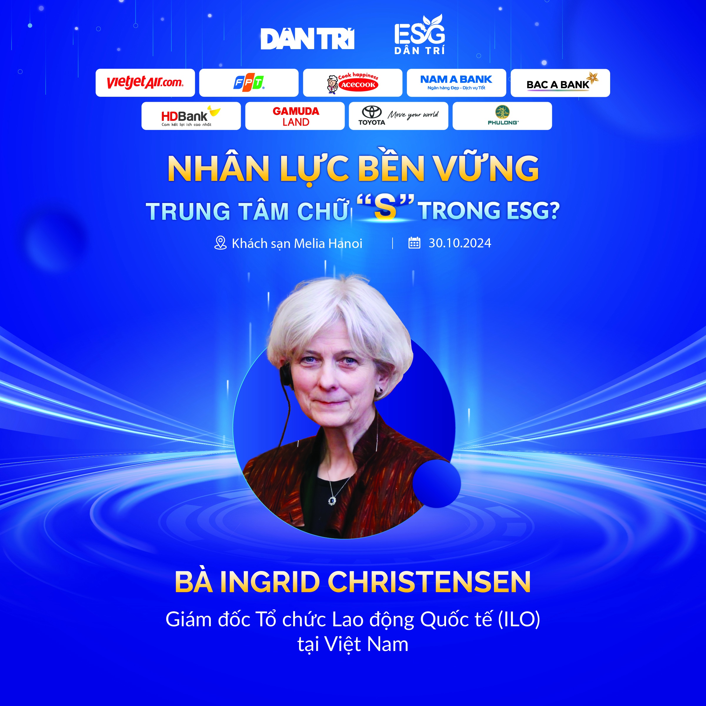 30 سے 3 اکتوبر کی صبح ڈین ٹرائی اخبار کے زیر اہتمام پائیدار انسانی وسائل کی ورکشاپ میں مقررین Dàn diễn giả tại hội thảo nhân lực bền vững do báo Dân trí tổ chức sáng 30/10 - 3