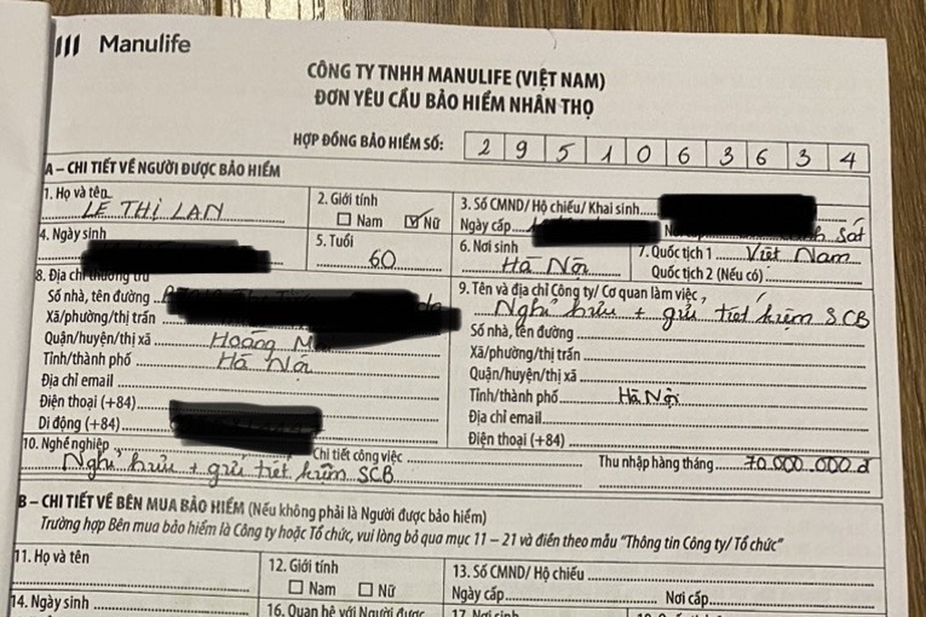 Đến ngân hàng gửi tiết kiệm, vài năm sau phát hiện đã mua phải bảo hiểm - 2 Đến ngân hàng gửi tiết kiệm, vài năm sau phát hiện đã mua phải bảo hiểm - 2