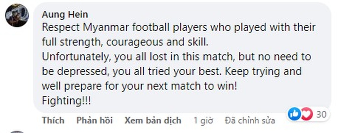 Phản ứng bất ngờ của cổ động viên Myanmar sau thất bại trước U23 Việt Nam - 2