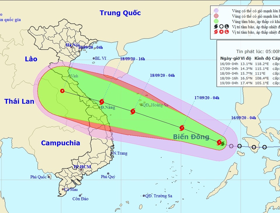 Hình thành bão số 5 trên Biển Đông - 1 Hình thành bão số 5 trên Biển Đông - 1