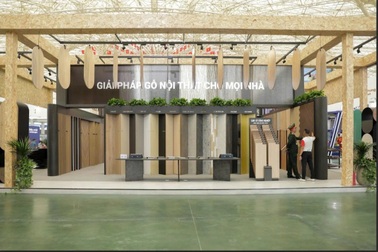 Gian hàng Gỗ An Cường gây ấn tượng tại Triển lãm Thành tựu đất nước