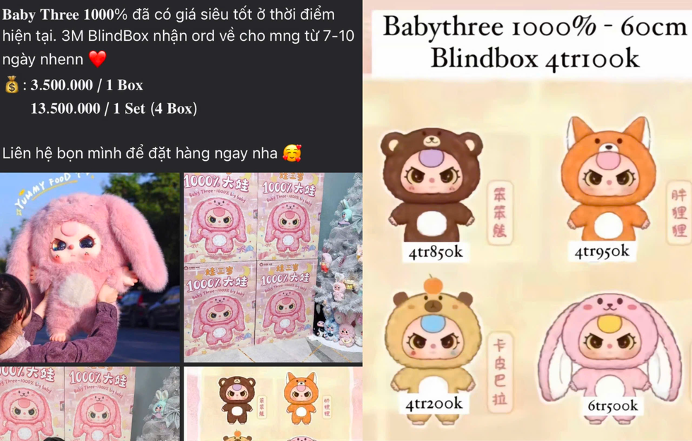 Đồ chơi Baby Three có gì đặc biệt khiến Gen Z mê mẩn, lấn át cả Labubu? - 3 Đồ chơi Baby Three có gì đặc biệt khiến Gen Z mê mẩn, lấn át cả Labubu? - 3