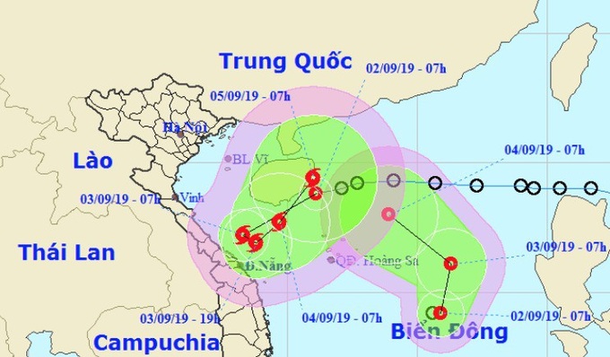 Đường đi của áp thấp nhiệt đới 'kép' dị thường trên Biển Đông - Ảnh 2.