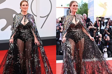 Ở tuổi 62, Julianne Moore thu hút sự chú ý khi diện váy xuyên thấu