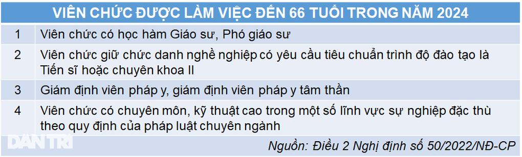 Năm 2024, cán bộ, viên chức có thể làm việc đến 66 tuổi mới nghỉ hưu - 2