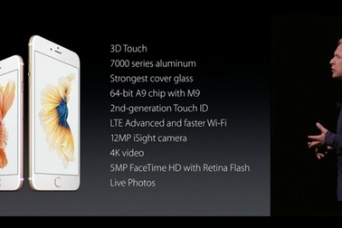 iPhone 6S và 6S Plus có cảm biến 3D Touch, thêm phiên bản màu hồng