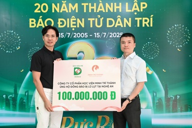 Tiếp nhận thêm 100 triệu đồng ủng hộ người dân Nghệ An bị lũ lụt