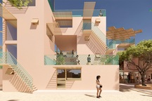 Phối cảnh căn nhà được "hô biến" từ rác thải nhựa cắt nhỏ