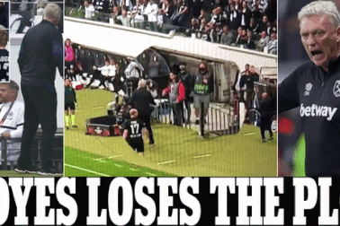 HLV David Moyes xin lỗi khi nhận thẻ đỏ vì hành động không đẹp