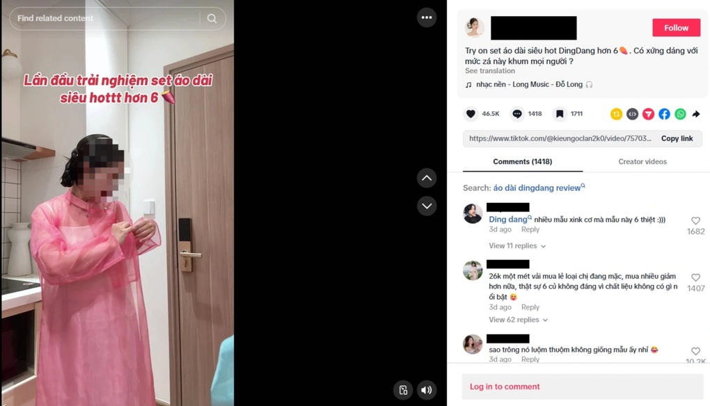 Tranh cãi áo dài 6 triệu đồng bị chê không xứng giá, thương hiệu nói gì? - 1 Tranh cãi áo dài 6 triệu đồng bị chê không xứng giá, thương hiệu nói gì? - 1