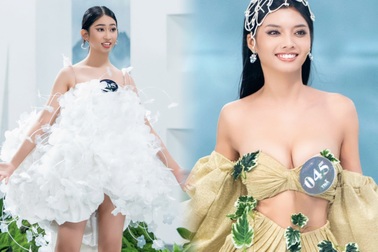 Thí sinh Miss Earth Vietnam 2023 khoe dáng gợi cảm trong trang phục tái chế