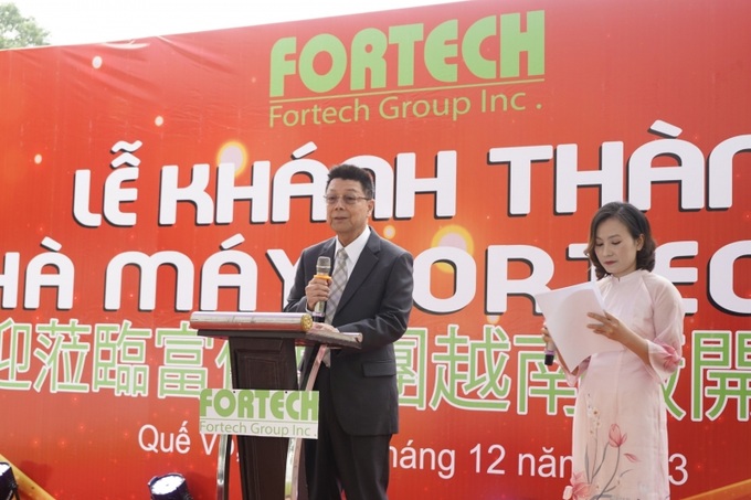 Chủ tịch Fortech Lâm Nghi Thôn phát biểu tại chương trình