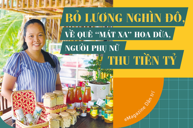 Bỏ lương nghìn đô, về quê "mát xa" hoa dừa, người phụ nữ thu tiền tỷ