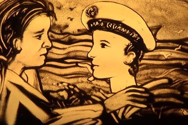 Xúc động xem video họa tranh cát “Nam quốc sơn hà giữa Trường Sa”