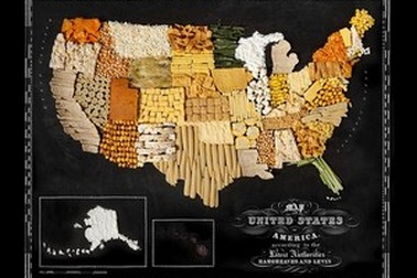 Dùng món ăn vẽ bản đồ thế giới