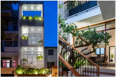 Vẻ đẹp ẩn giấu trong ngôi nhà ống có mặt tiền độc, lạ ở Sài Gòn