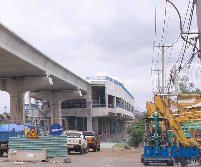 Công trình nhà ga trên tuyến metro số 1.