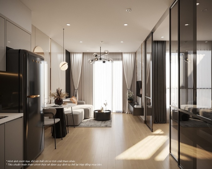 Căn hộ ZR1 được bàn giao tiêu chuẩn liền tường với nhiều thiết bị cao cấp từ các thương hiệu nổi tiếng