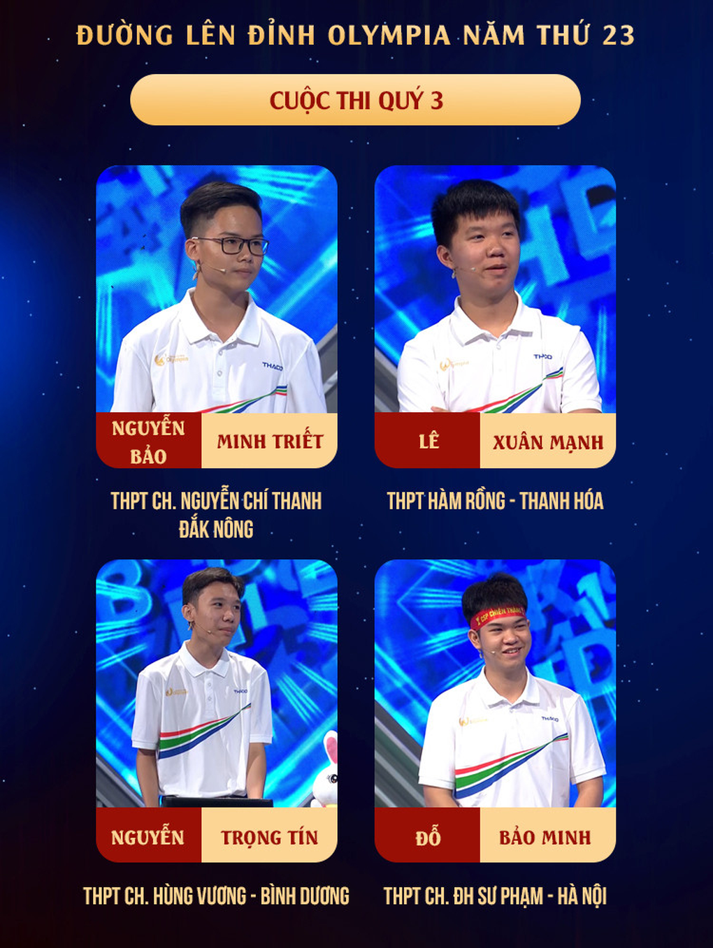 Nam sinh Thanh Hóa giành vé chơi chung kết Đường lên đỉnh Olympia 2023 - 2 Nam sinh Thanh Hóa giành vé chơi chung kết Đường lên đỉnh Olympia 2023 - 2