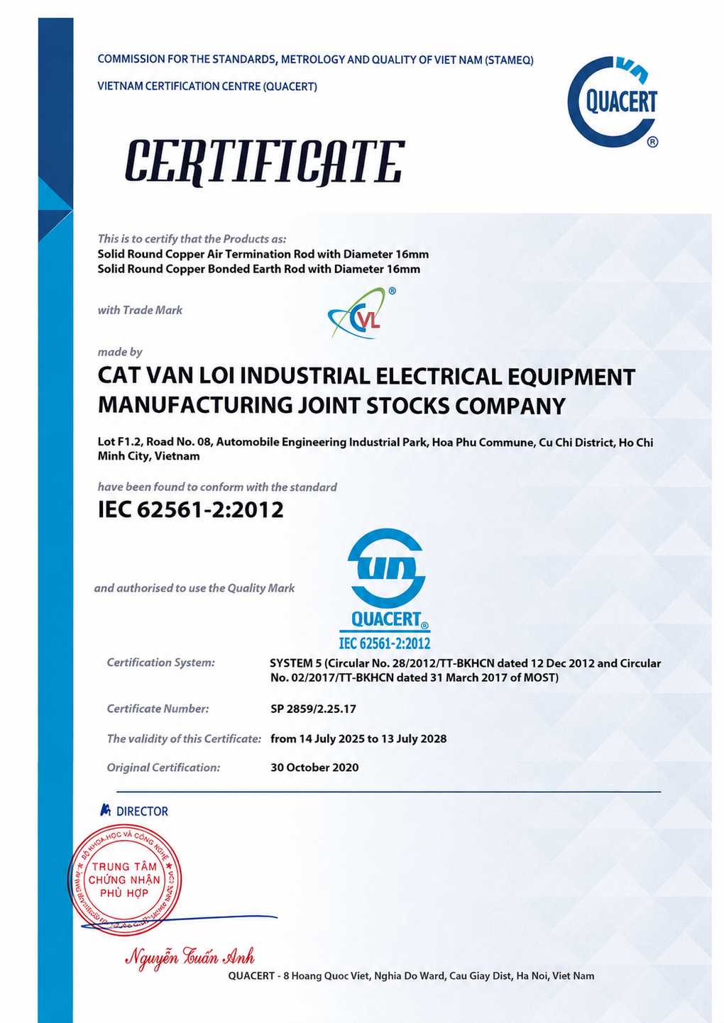 Chống sét tiếp địa UL 467 Cát Vạn Lợi góp mặt tại nhiều công trình - 4 Chống sét tiếp địa UL 467 Cát Vạn Lợi góp mặt tại nhiều công trình - 4