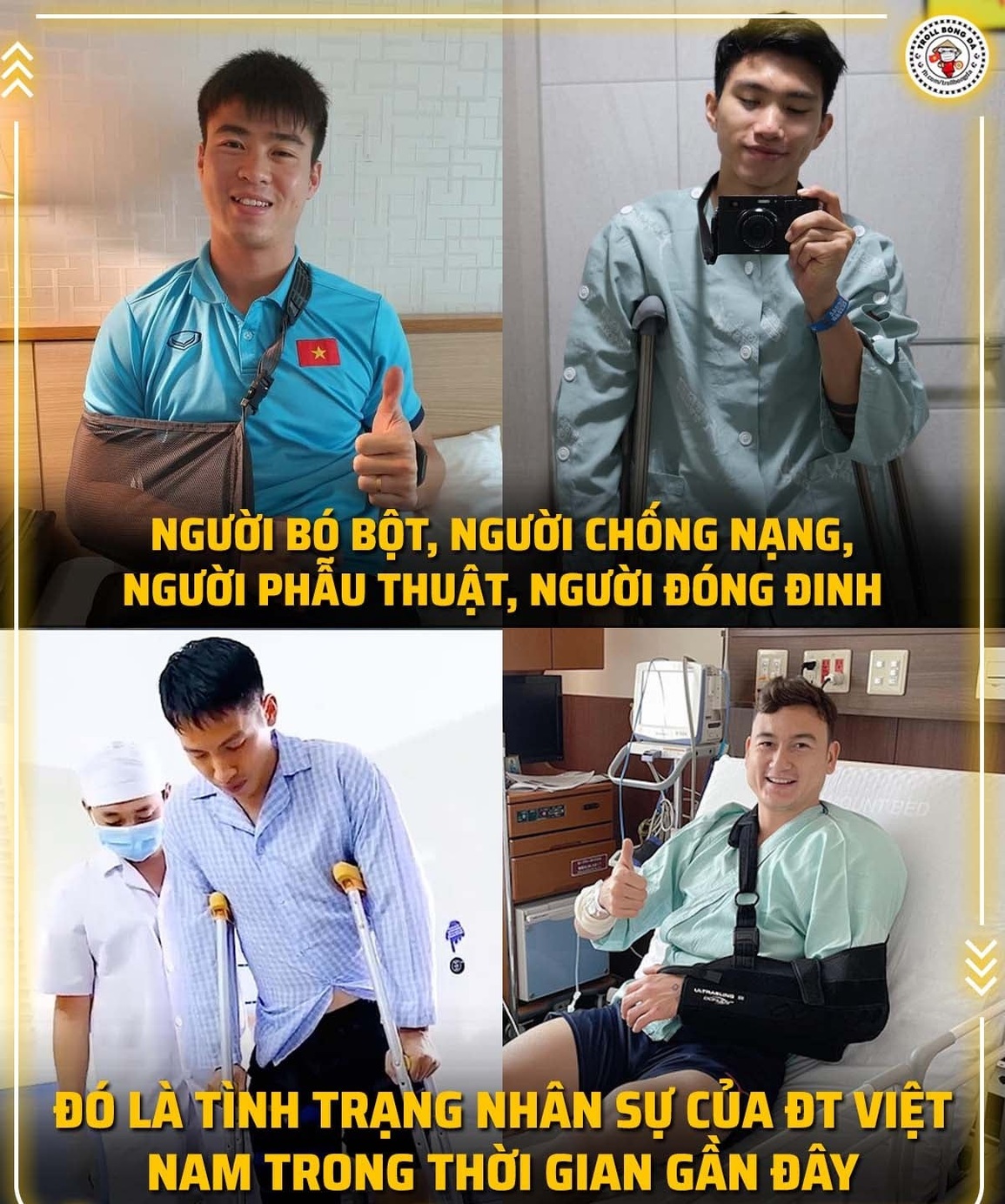 Tổn thất lớn về mặt lực lượng cũng góp phần khiến đội tuyển Việt Nam không có một giải đấu thành công (Ảnh: Troll bóng đá). Tổn thất lớn về mặt lực lượng cũng góp phần khiến đội tuyển Việt Nam không có một giải đấu thành công (Ảnh: Troll bóng đá).