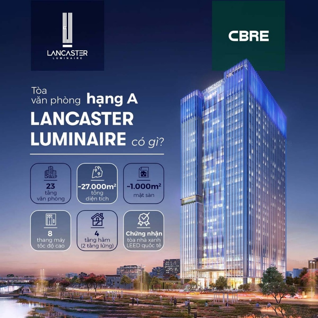 Dự án văn phòng hạng A Lancaster Luminaire - 2 Dự án văn phòng hạng A Lancaster Luminaire - 2