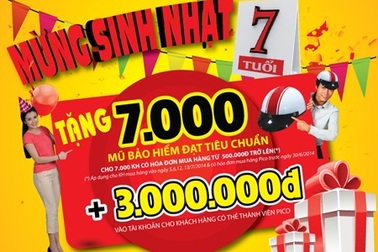 PICO khuyến mãi tưng bừng trong tháng sinh nhật lần thứ 7