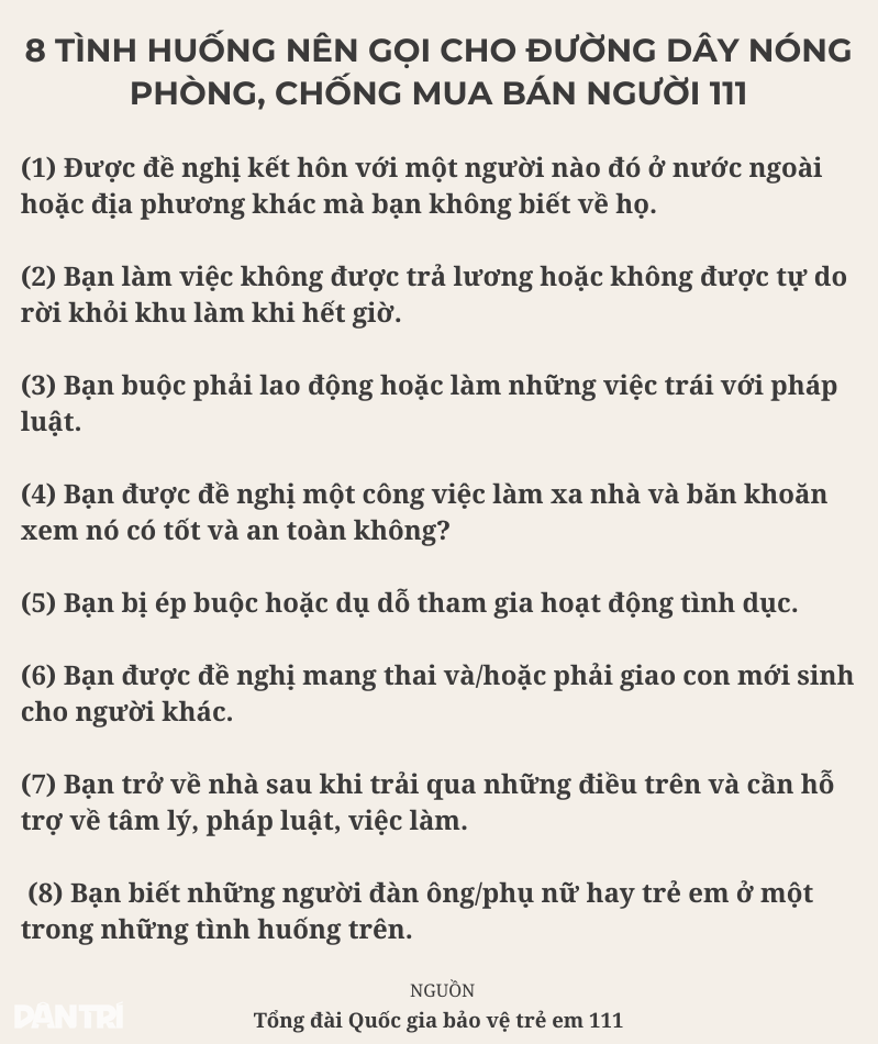 Trẻ em rơi vào bẫy buôn người, bị cưỡng bức lao động cần làm gì? - 3 Trẻ em rơi vào bẫy buôn người, bị cưỡng bức lao động cần làm gì? - 3