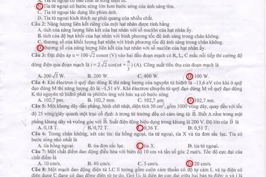 Hướng dẫn giải đề thi Cao đẳng môn Vật lý năm 2014
