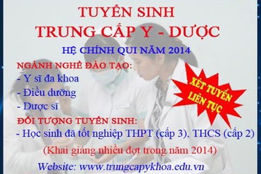 Trường Trung cấp Y Dược tuyển sinh Trung cấp Dược sĩ, Y sĩ đa khoa, Điều dưỡng hệ chính quy năm 2014
