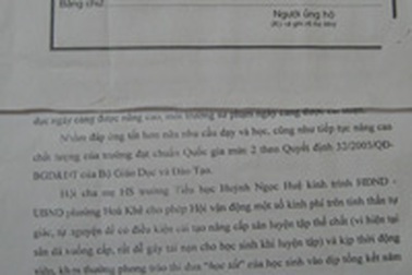 Nỗ lực loạn thu để đạt trường chuẩn?