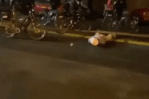 Video cảnh sát Mỹ cán xe đạp qua đầu người biểu tình